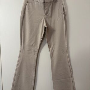 Old Navy High-Rise Pixie Flare Pants in Khaki